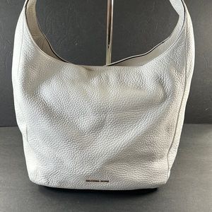 Michael Kors Lena white Pebble Leather Hobo Bag
